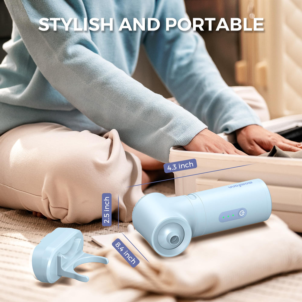 Momfann soft bubbles complement jets for a calming, spa-like atmosphere at home.