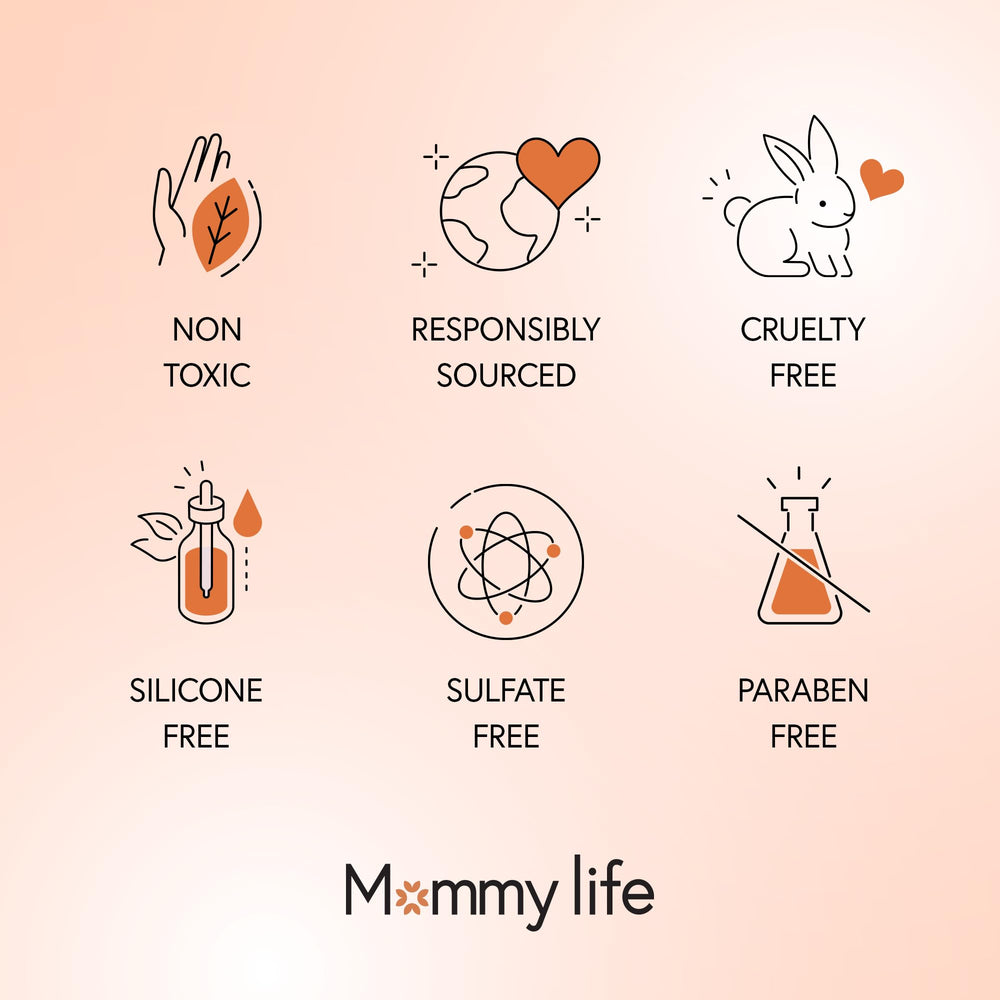 MOMMY LIFE Nighttime pregnancy skincare routine with soothing non greasy finish.
