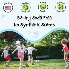MONA unscented deodorant for kids formula highlights magnesium and zinc oxide for gentle skin.