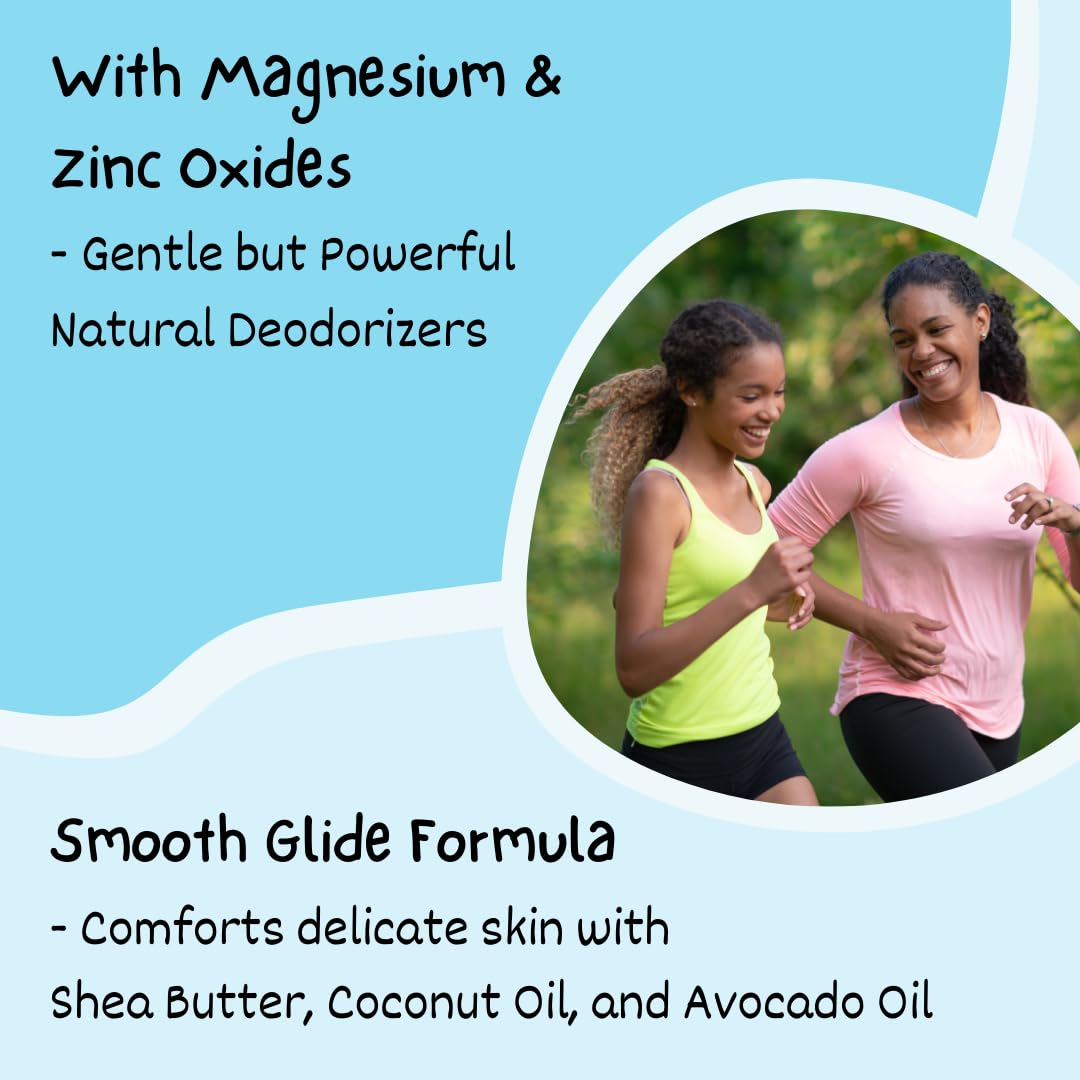 MONA unscented deodorant for kids hypoallergenic label signals safe daily use for sensitive skin.