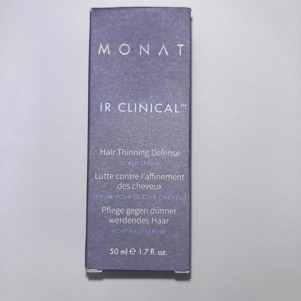 MONAT IR Clinical serum image highlights breakage reduction claim.