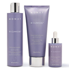 MONAT IR Clinical System thickening shampoo bottle aims to boost a fuller look for healthier hair.