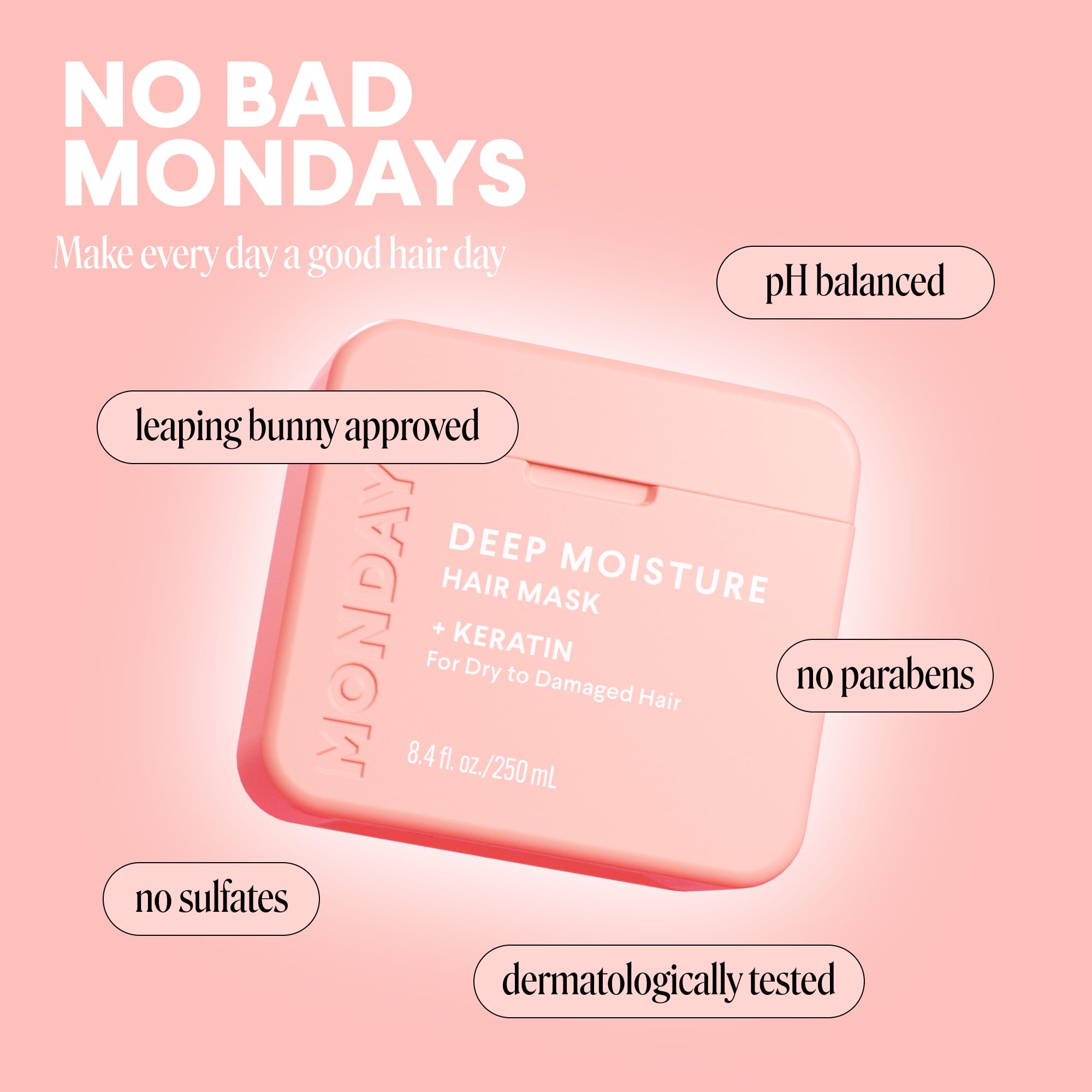 MONDAY mascarilla con aceite de argán para brillo nutritivo.