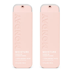 MONDAY Haircare acondicionador sin enjuague duo pack, vista frontal, hidratación diaria.