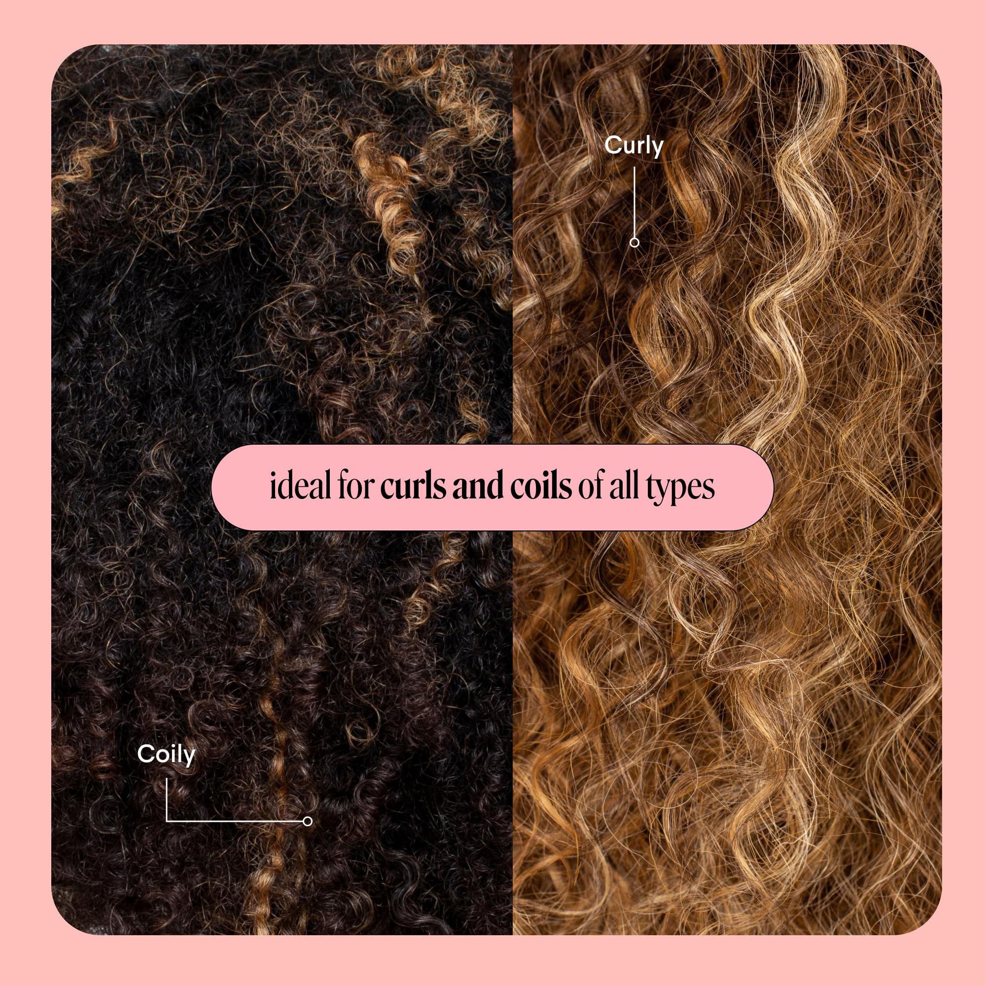MONDAY Haircare Curl Restore applied on wet hair aids detangling and curl definition.