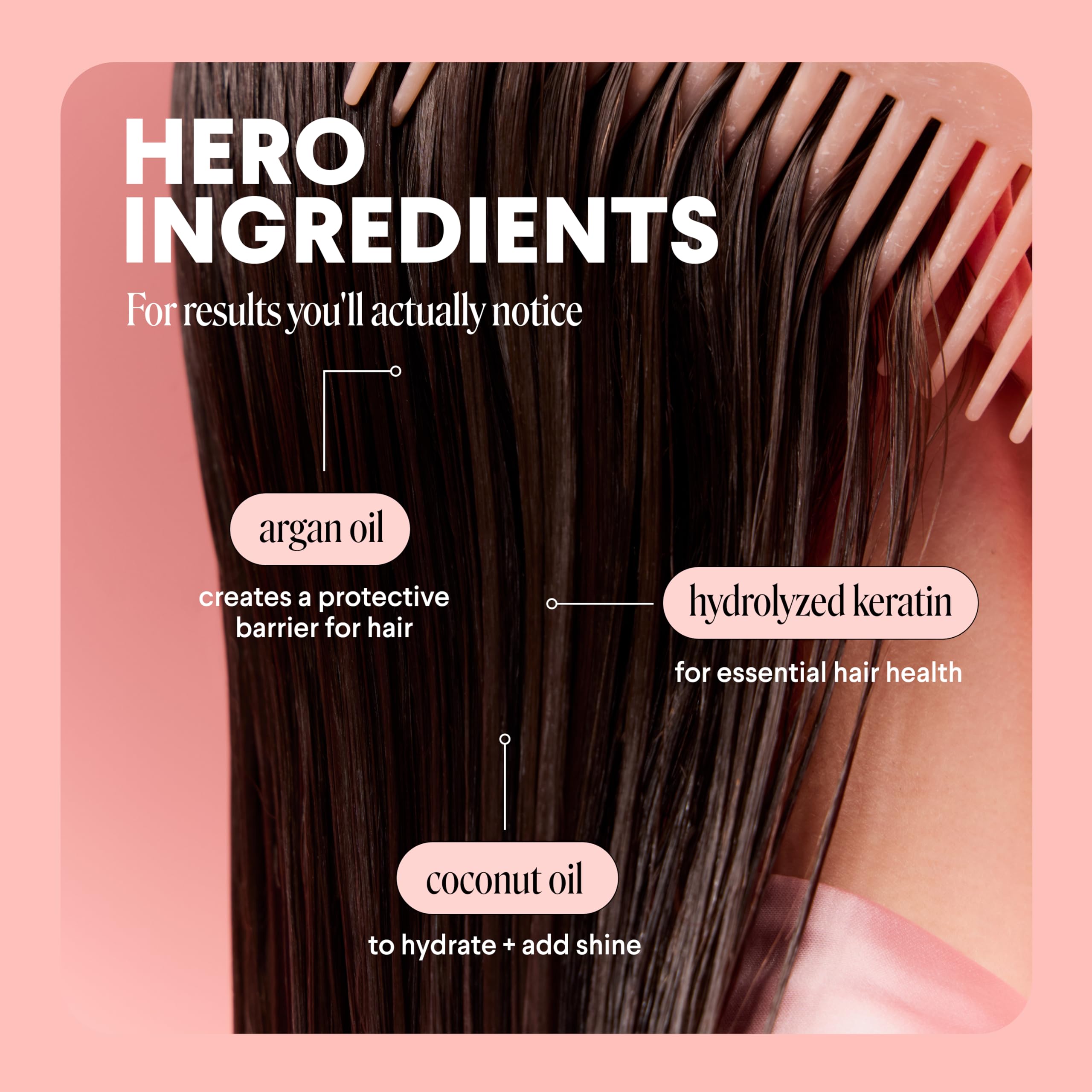 MONDAY Haircare Repair keratina, ingrediente para suavidad y fortalecimiento.