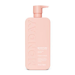 MONDAY MOISTURE en botella reciclable para hidratar cabello seco.