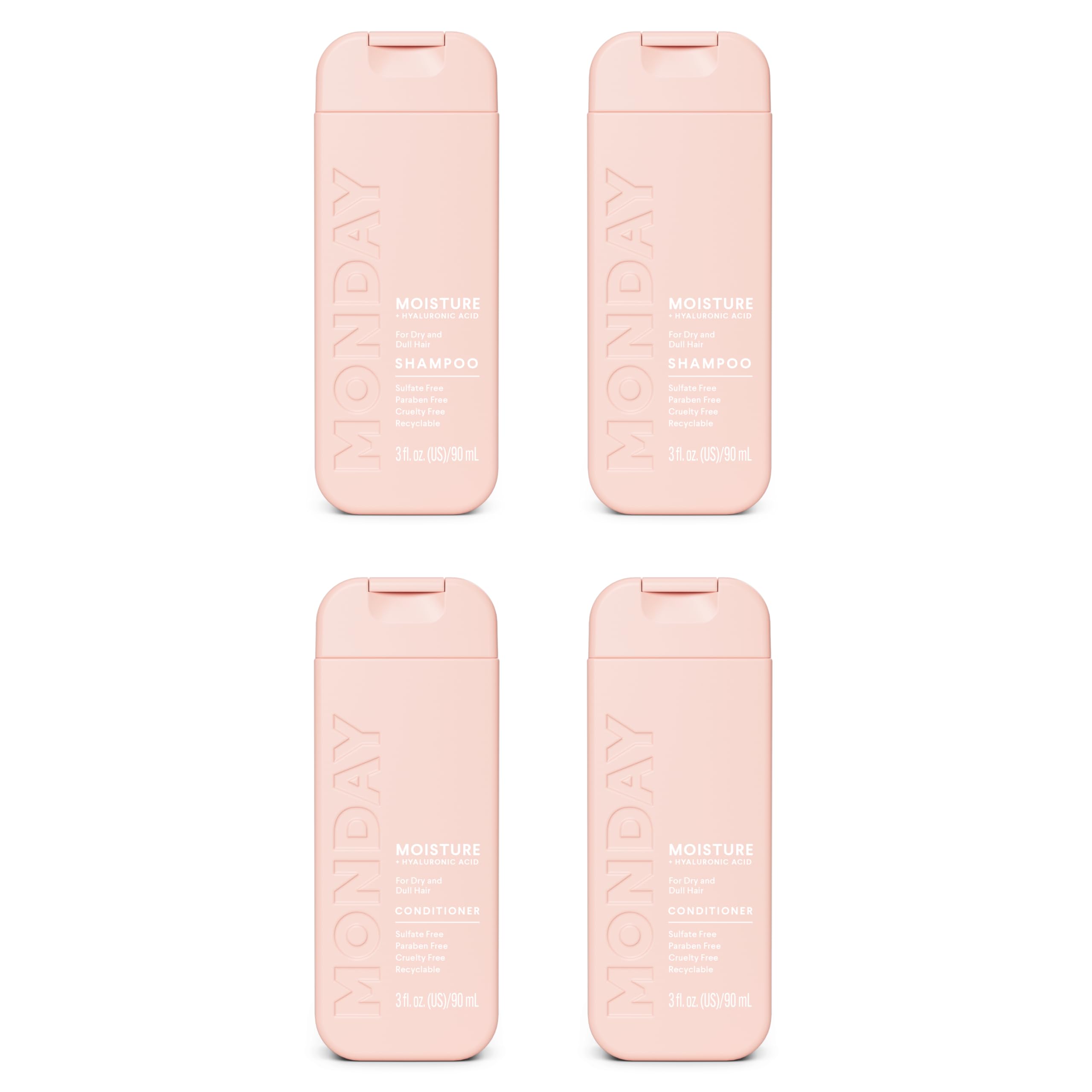 MONDAY Haircare MOISTURE champu en botella que hidrata el cabello seco