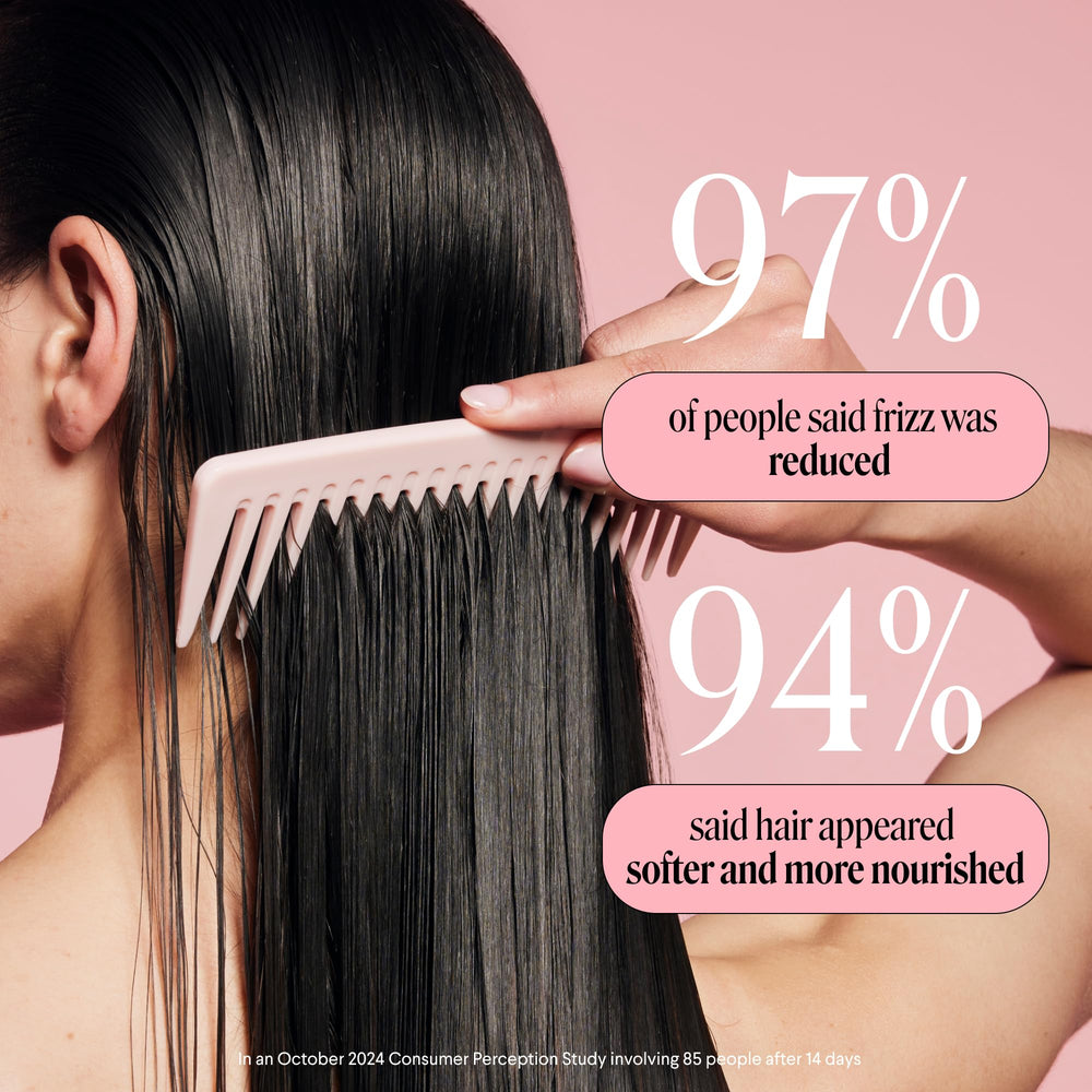 MONDAY Haircare MOISTURE creamy texture on hand ready for quick absorption.