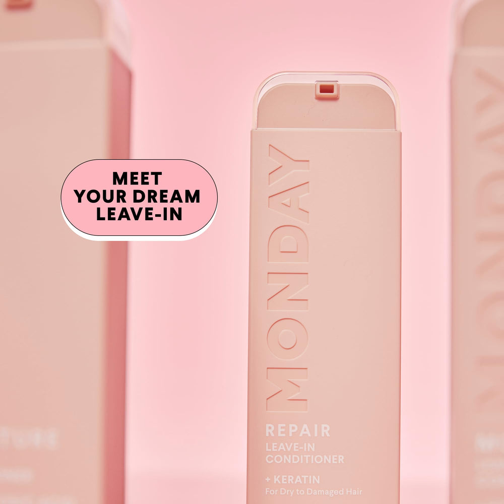 MONDAY Haircare MOISTURE leaves hair shiny and smooth after styling.