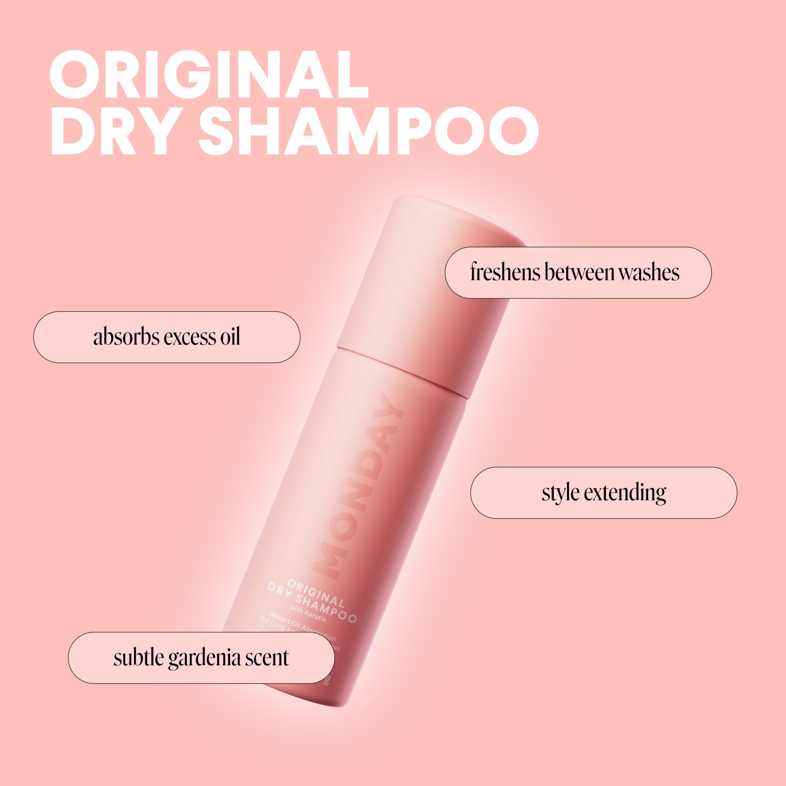 MONDAY HAIRCARE Original champú seco aplicación rápida para días sin lavar.