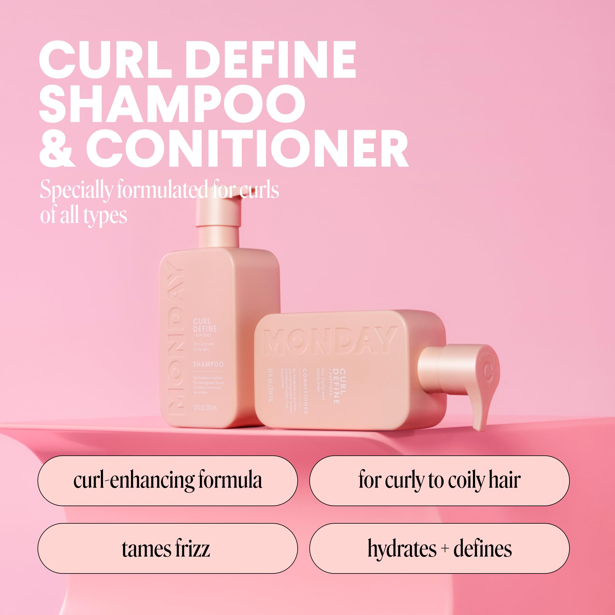 MONDAY HAIRCARE Shampoo pump-top close-up for easy daily use