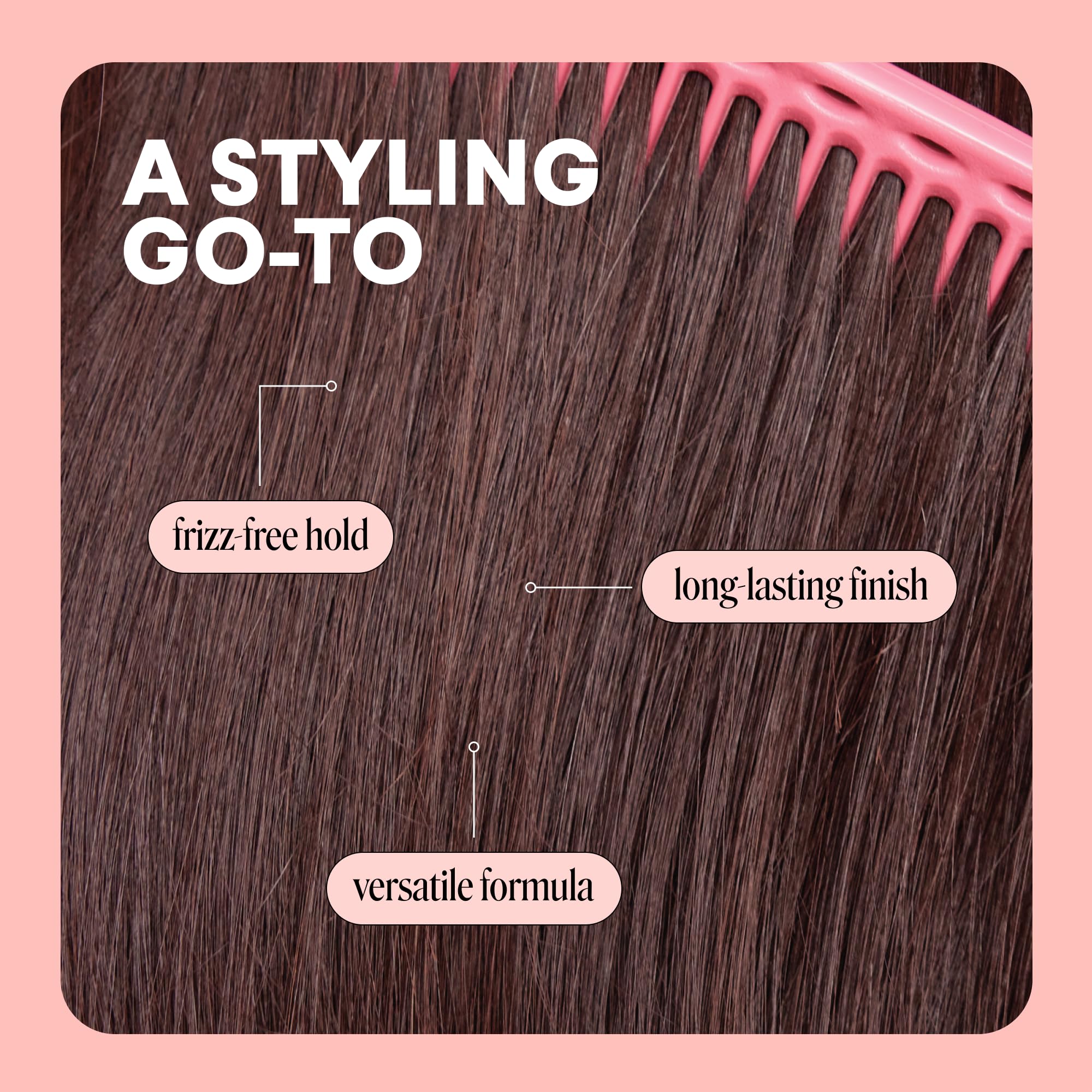 MONDAY HAIRCARE SLEEK HOLD, sin residuo pegajoso al tacto.