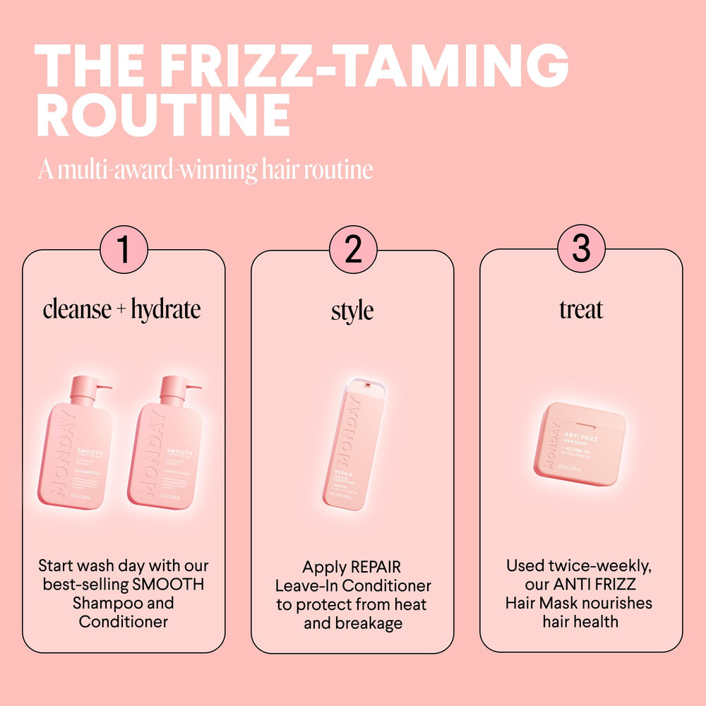 MONDAY HAIRCARE Smooth envases reciclables al 100%.