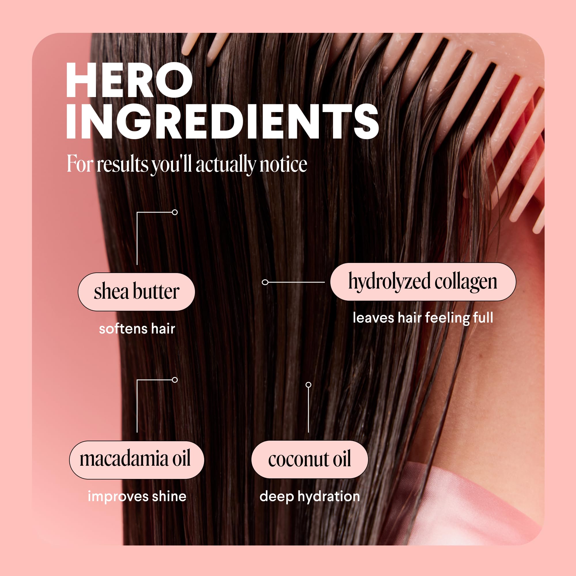 MONDAY Haircare Volume conditioner macadamia oil adds shine and softness.