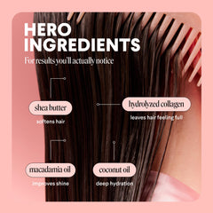MONDAY Haircare Volume conditioner macadamia oil adds shine and softness.