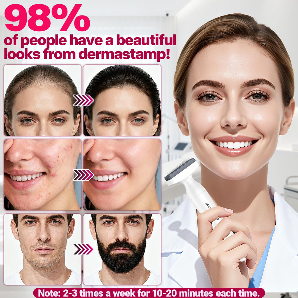 MONESAO Derma Stamp with replacement heads for tailored sessions.
