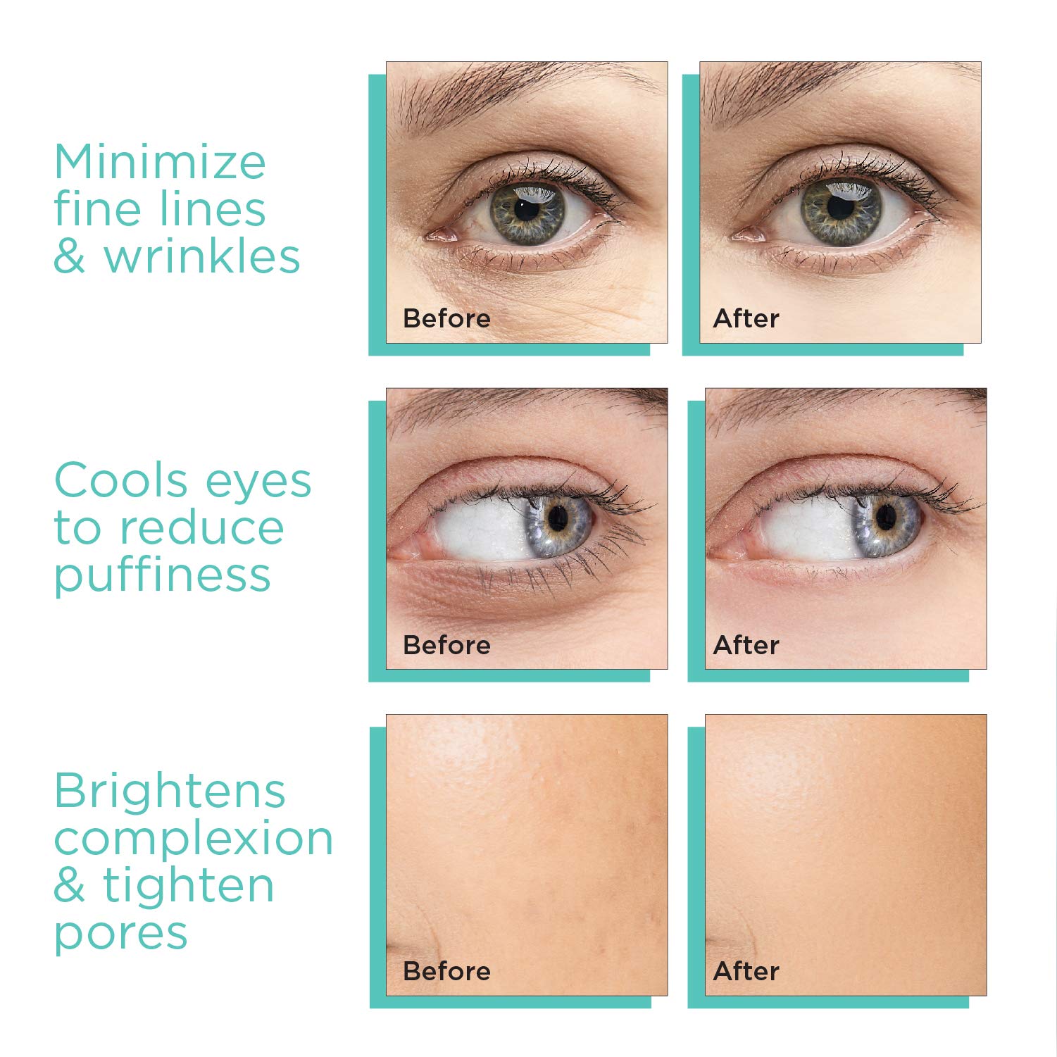 MonétBeauty premium borosilicate glass ice globes deliver cold relief.