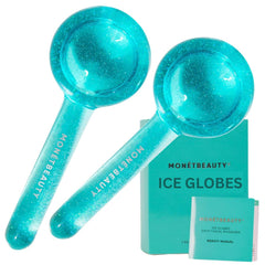 MonétBeauty Ice Globes for Face in action, cooling to help reduce puffiness.