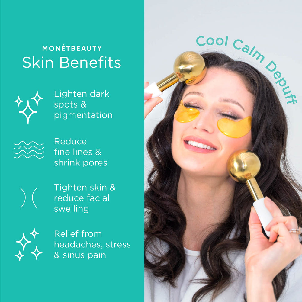 MonétBeauty pore-tightening lifting globes for lymphatic drainage depuffing.