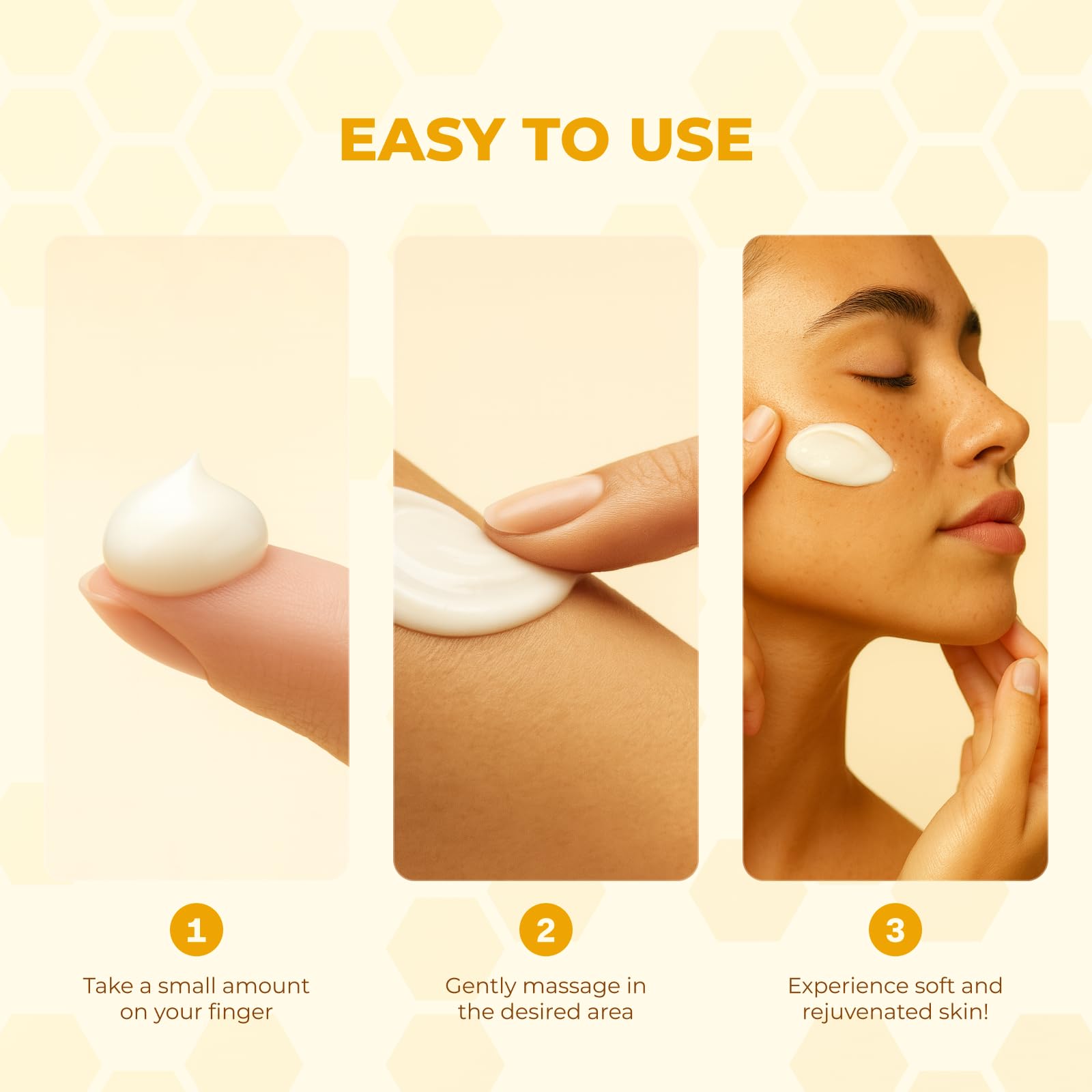 MONIER Crema Veneno de Abeja, aplicación en la piel, hidrata y nutre suavemente.