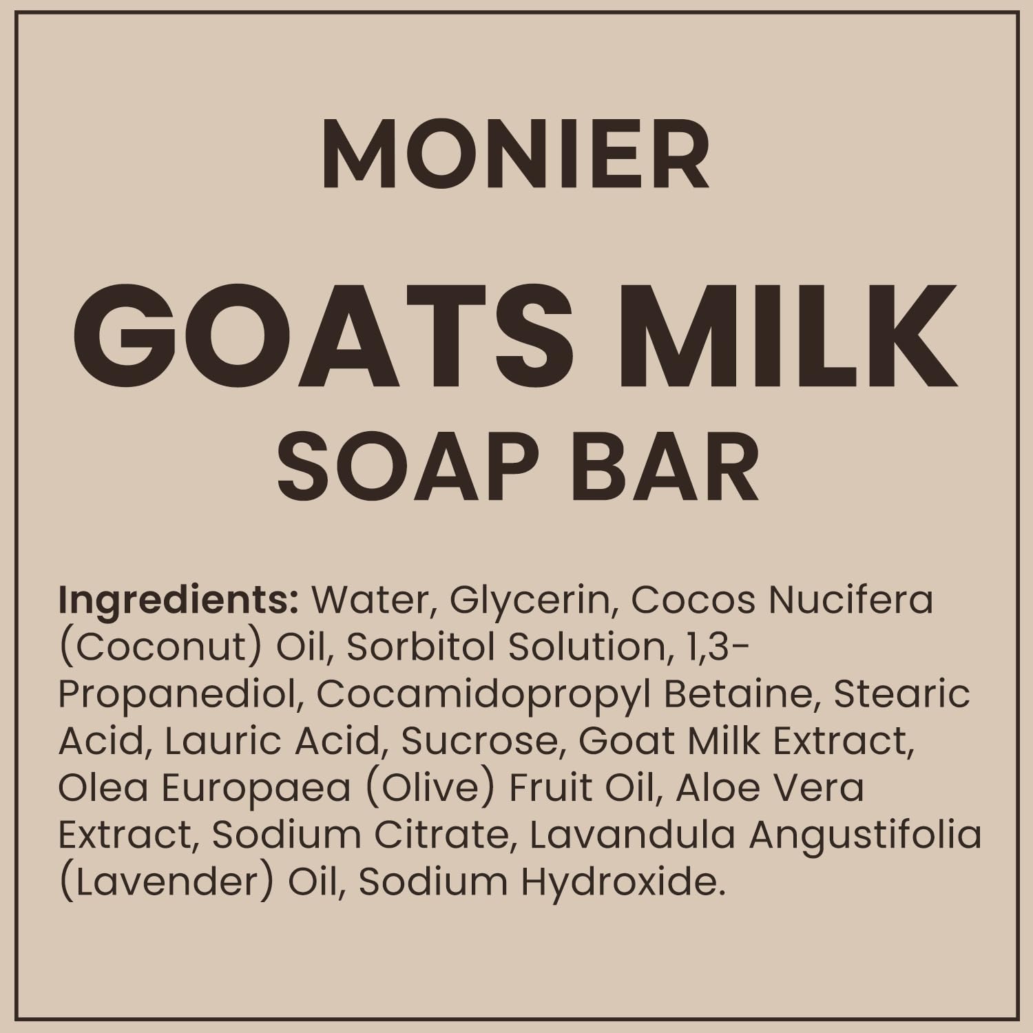 MONIER barra de jabón, aceites naturales para una limpieza suave.