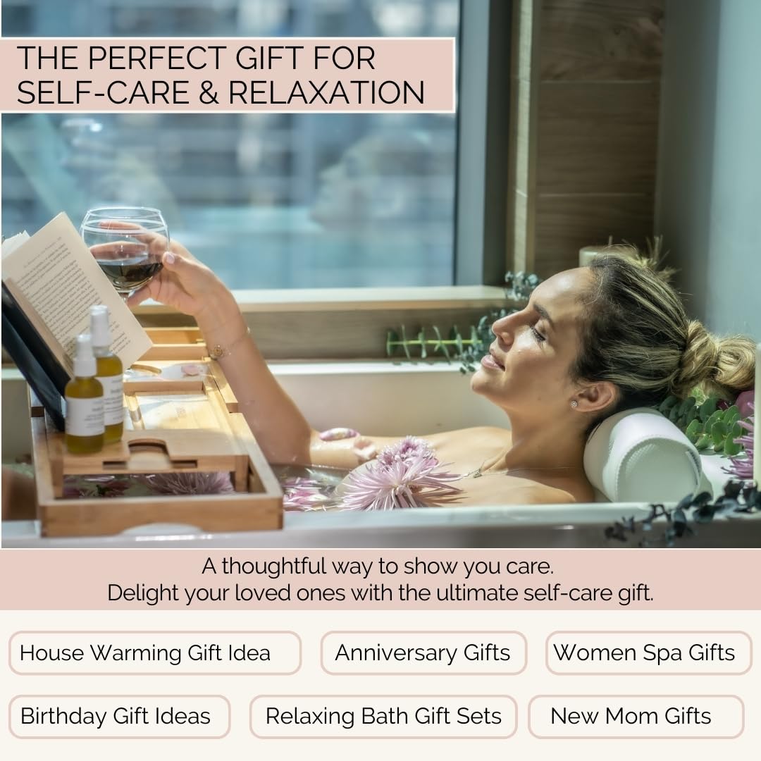 Monsuri luxe gift set bath pillow ideal for women gifts.