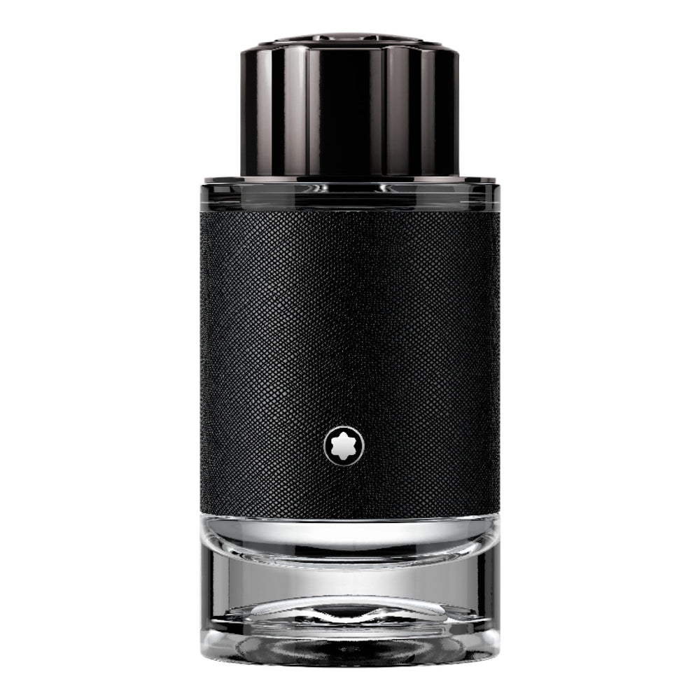 Montblanc Explorer bottle front view showcases bold masculine design for everyday wear