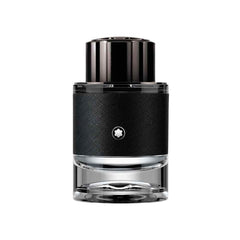 Montblanc Explorer bottle front, premium woody fragrance for daily adventures.