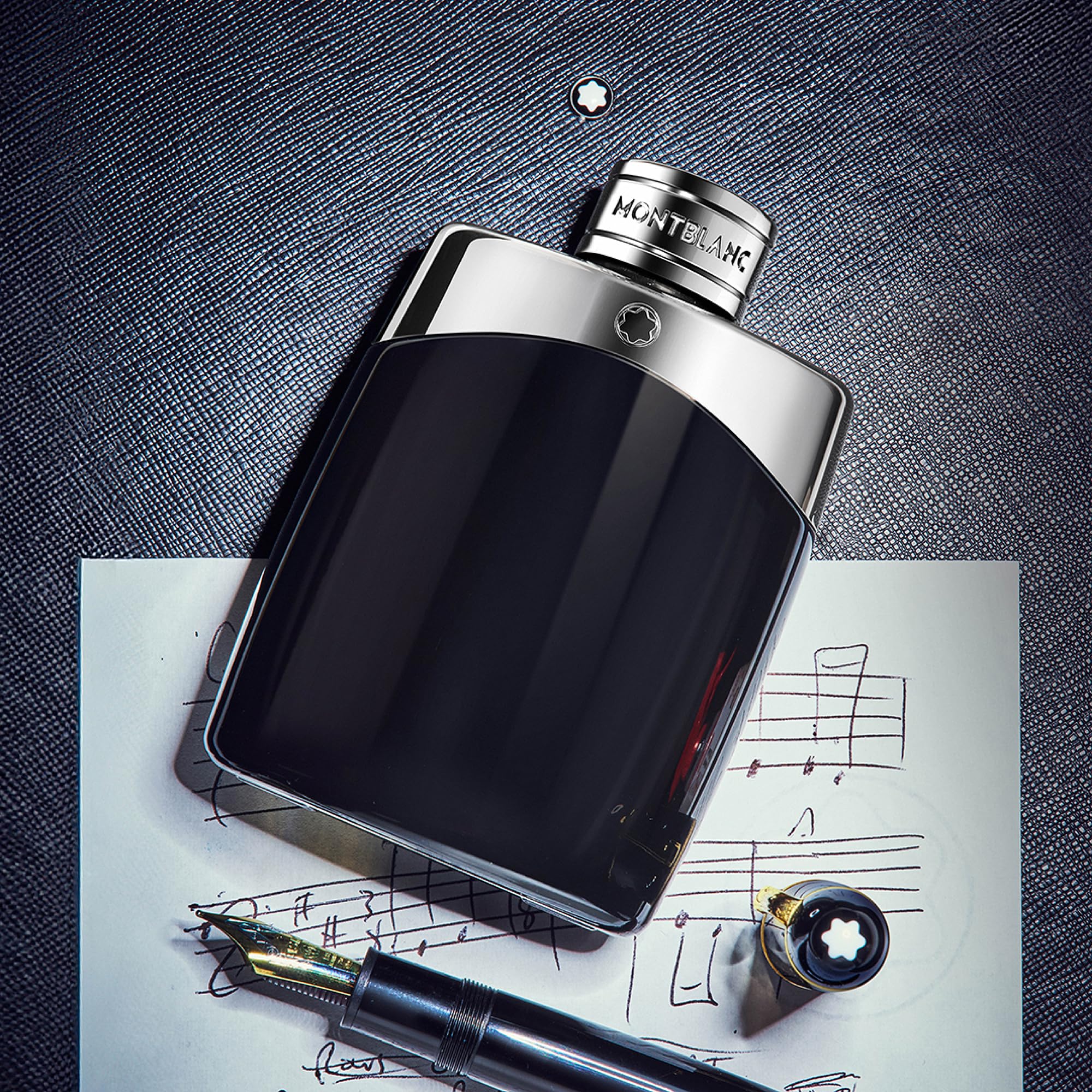 Montblanc Legend wood-tone accents on bottle for warm notes