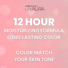 MOODmatcher LIVAURA barra labial cremosa e hidratante para labios suaves.