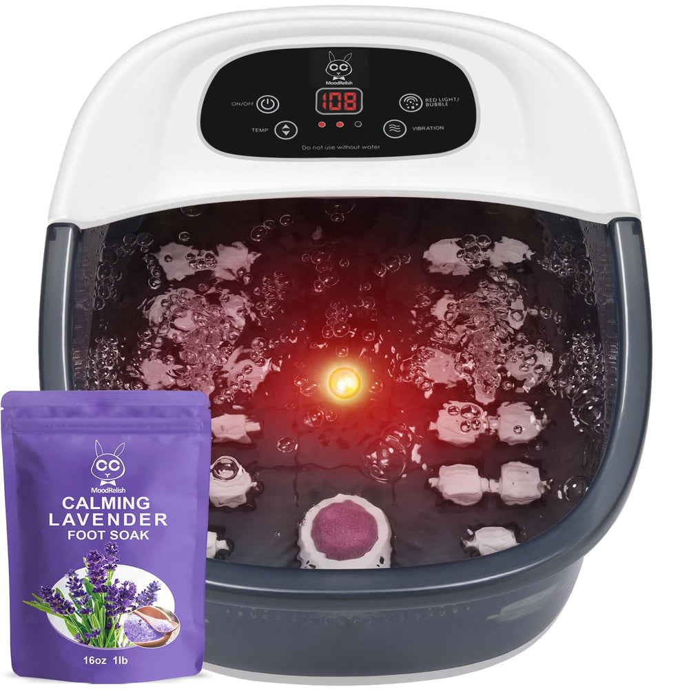 MoodRelish foot spa massager with heat bubbles for soothing tired feet