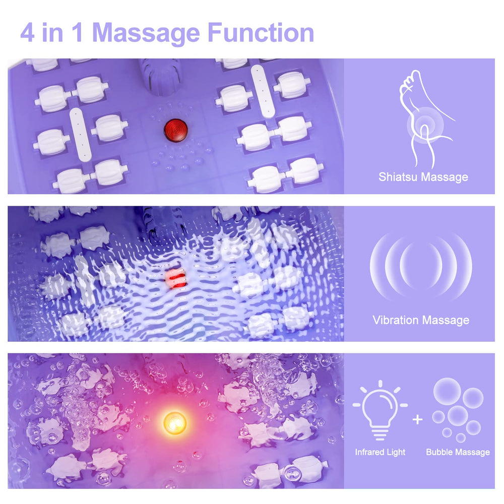 MoodRelish infrared light supports circulation during foot spa sessions.