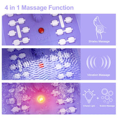MoodRelish infrared light supports circulation during foot spa sessions.