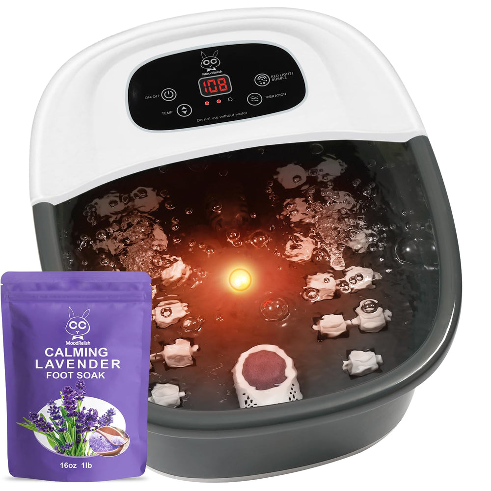 MoodRelish foot spa with pumice stone for callus removal.