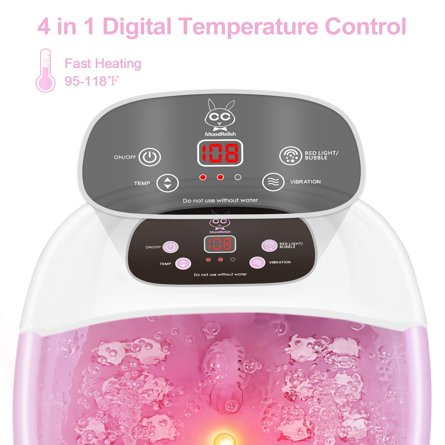 MoodRelish Foot Spa with vibration massage to ease tired feet after a long day.