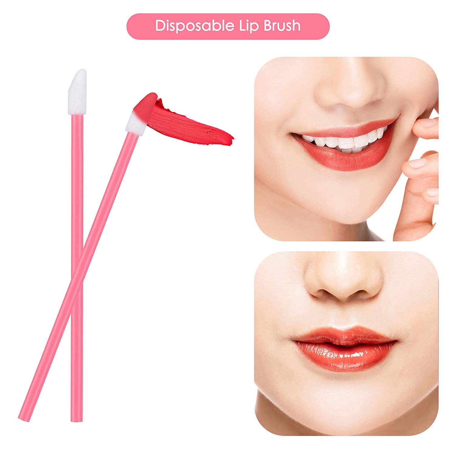 Mooerca beauty counter sampling applicators for lip color testing