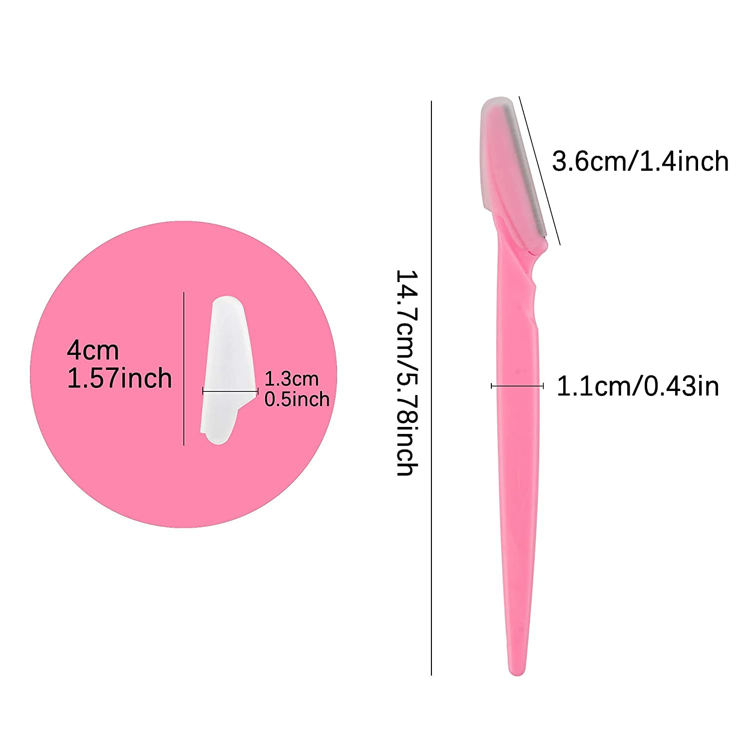 Mooerca eyebrow razor in use trimming brows cleanly and safely
