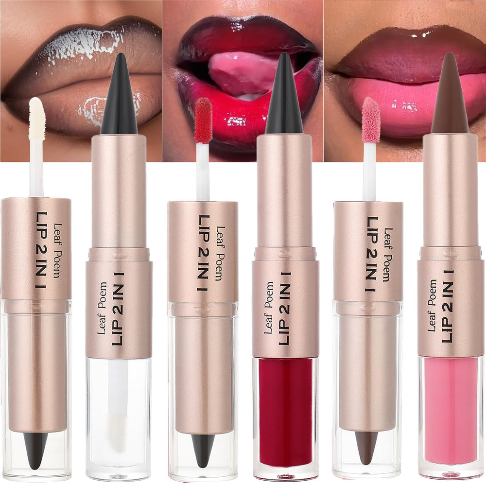 MooGlamor dual-ended lip liner and gloss for precise definition and shine.