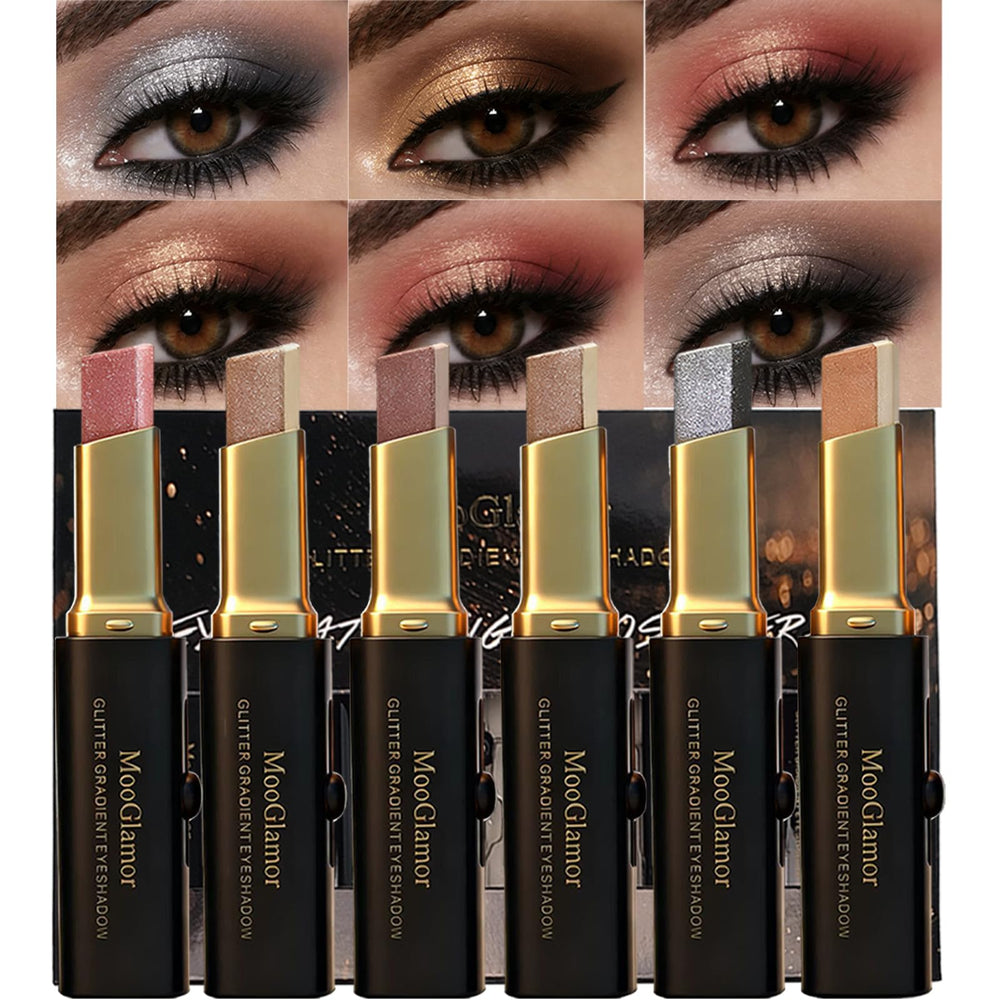 MooGlamor Glitter Stick: gradiente de dos tonos para un look suave y rapido.