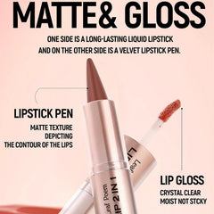 MooGlamor three-shades lip set for versatile day to night looks.