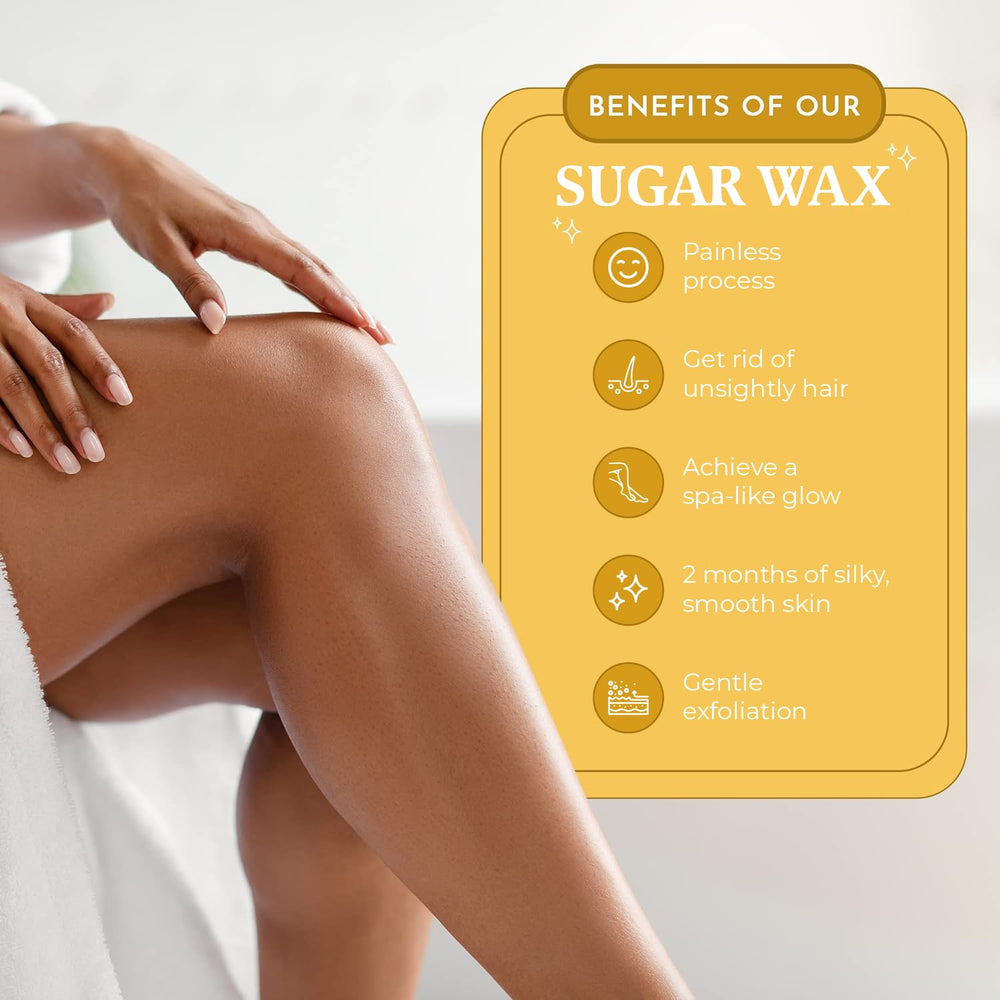 MOOM wax on face for sensitive skin with tea tree care.