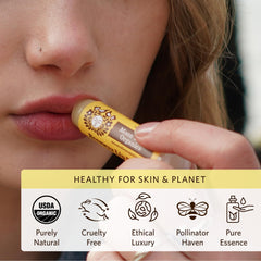 Moon Valley Organics bálsamo labial mora para protección y brillo suave
