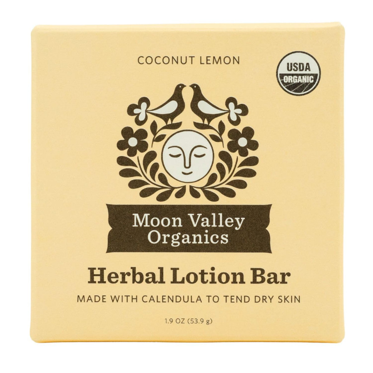Moon Valley Organics Moon Melt Bar, coco limón, hidrata la piel al instante.