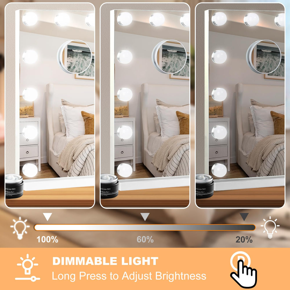 Moonee mirror memory function remembers your preferred brightness.