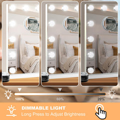 Moonee mirror memory function remembers your preferred brightness.