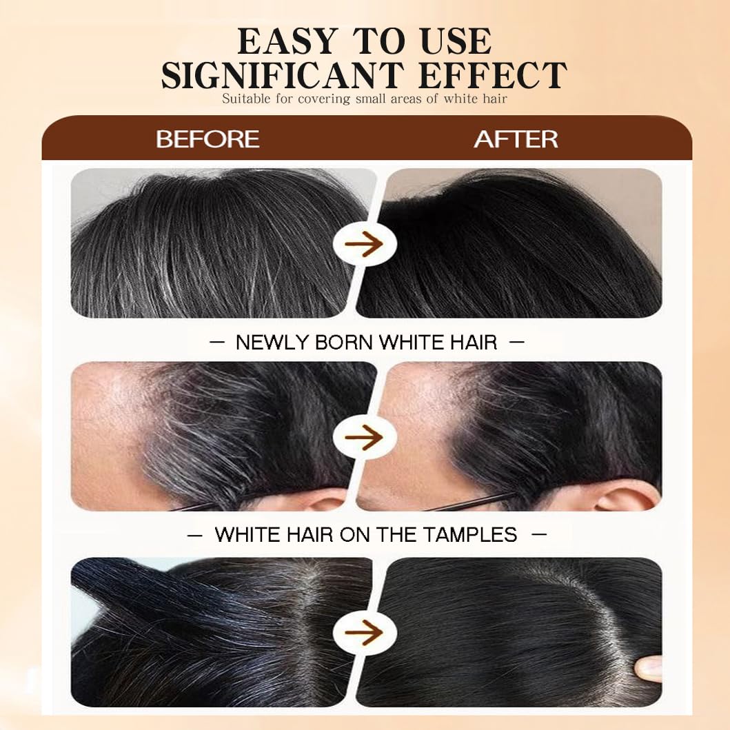 MOONGAZE hair color stick and comb in action, delivering 2-in-1 color and styling.