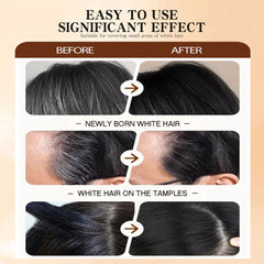 MOONGAZE hair color stick and comb in action, delivering 2-in-1 color and styling.