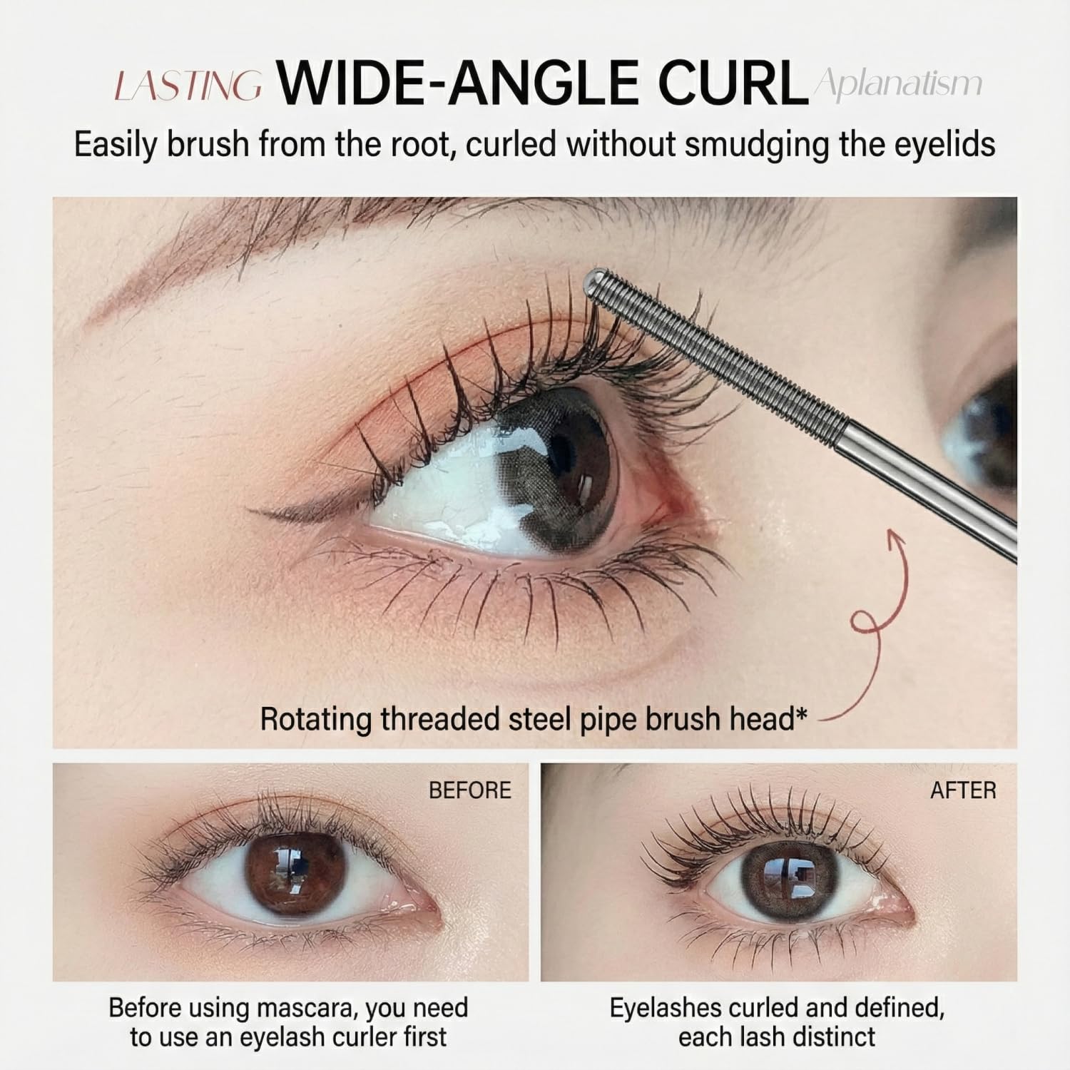MOONGAZE mascara volumen y curva 3D para un look más abierto
