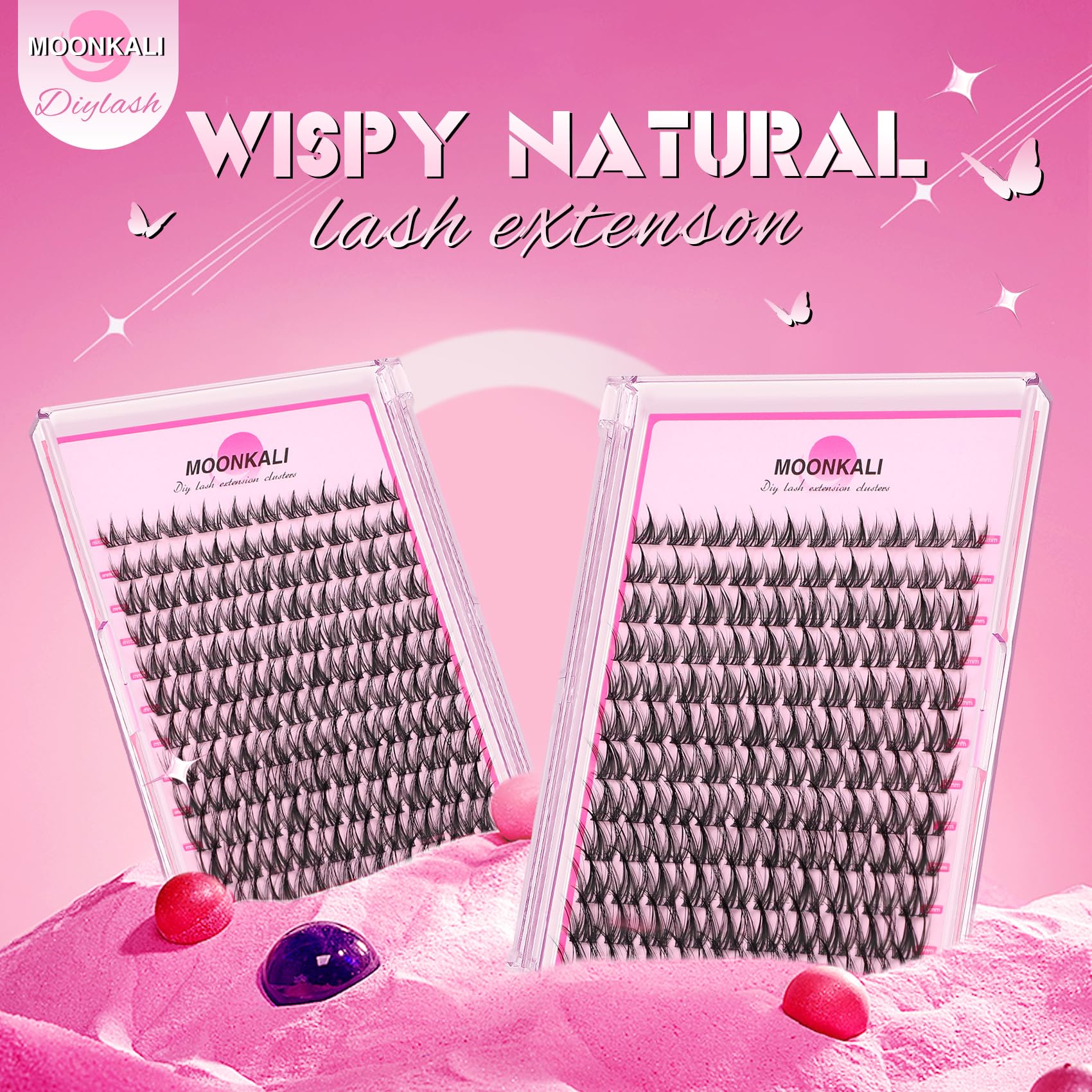 MOONKALI beginner-friendly lashes simplify DIY application for beginners.